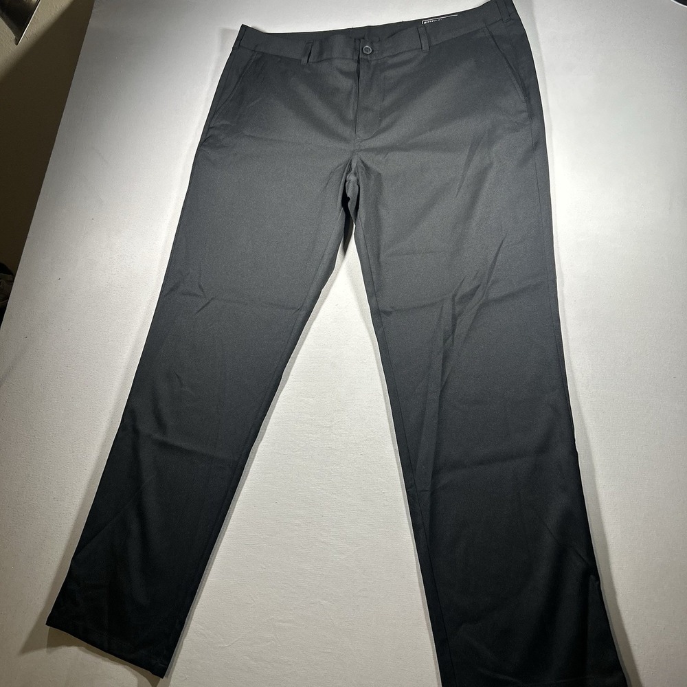 Mizzen+Main Baron Pants Mens 40x32 Black Athletic Tapered Performance Chino Golf